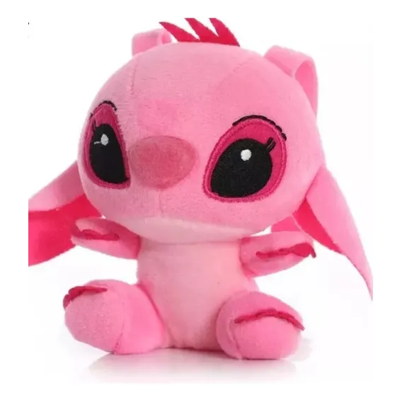 Chaveiro Lilo E Stitch Disney Pelúcia 12cm Stitch E Angel Cor Rosa Foto 1