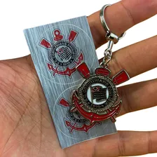Chaveiro Metal Brasão - Corinthians + Adesivo Personalizado Foto mini 1