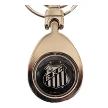 Chaveiro Metal Santos Dupla Argola Brasão Cor Preto Foto mini 2