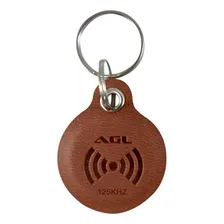 Chaveiro Mini Em Couro Tag 125khz Agl Foto mini 1