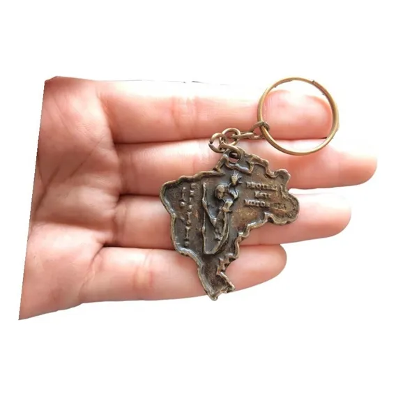 Chaveiro Nossa Senhora Aparecida Mapa Metal Kit Com 100 Foto 1