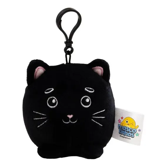 Chaveiro Pelucia Gatinho Preto Foto 1