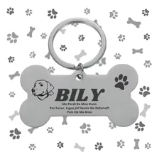 Chaveiro Pet Placa De Inox Identificação Personalizada Luxo Foto mini 4