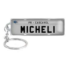 Chaveiro Placa Carro Antigo Personalizado Com Nome Cor Cinza Foto mini  2