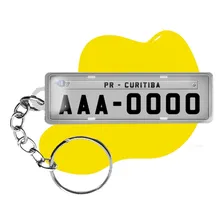 Chaveiro Placa Carro Antigo Personalizado Com Nome Cor Cinza Foto  mini 1