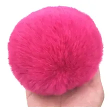 Chaveiro Pompom Brasil Rosa Neon Foto mini 1