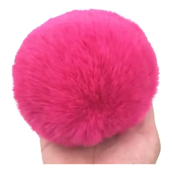 Chaveiro Pompom Brasil Rosa Neon Foto 1