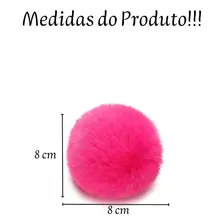 Chaveiro Pompom Brasil Rosa Neon Foto mini 2