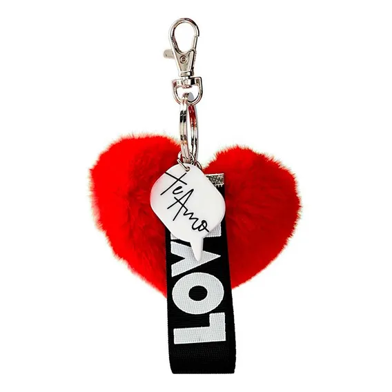 Chaveiro Pompom Com Alça - Te Amo Te Amo - Romântico - Uatt Foto 1