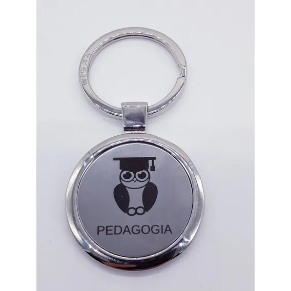 Chaveiro Profissão Pedagogia Circulo De Metal Foto 1