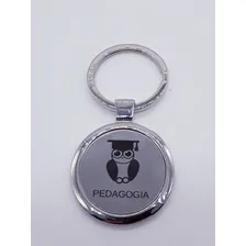 Chaveiro Profissão Pedagogia Circulo De Metal Foto mini 4
