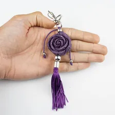 Chaveiro Rosa Lilas Nana Em Resina 16 Cm Foto mini  3