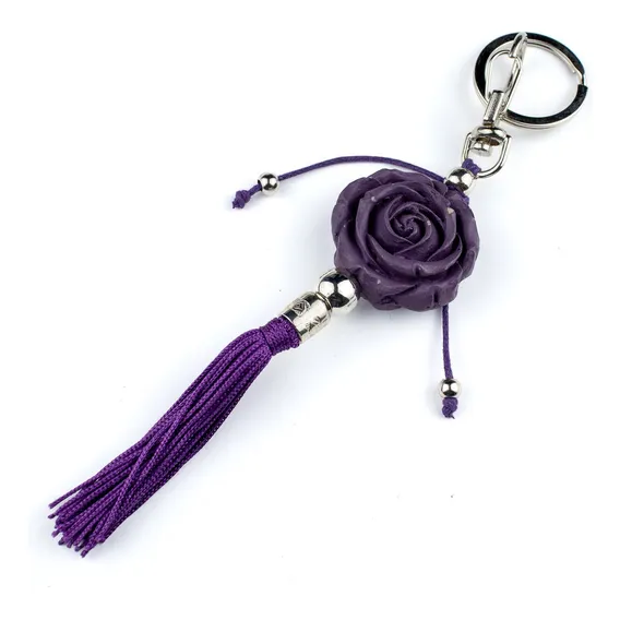 Chaveiro Rosa Lilas Nana Em Resina 16 Cm Foto 1