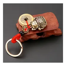 Chaveiro Salstore Chaveiro Da Sorte Feng Shui Moedas Antigas Chaveiro Rique Foto mini 2