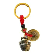 Chaveiro Salstore Chaveiro Da Sorte Feng Shui Moedas Antigas Chaveiro Rique Foto mini 1
