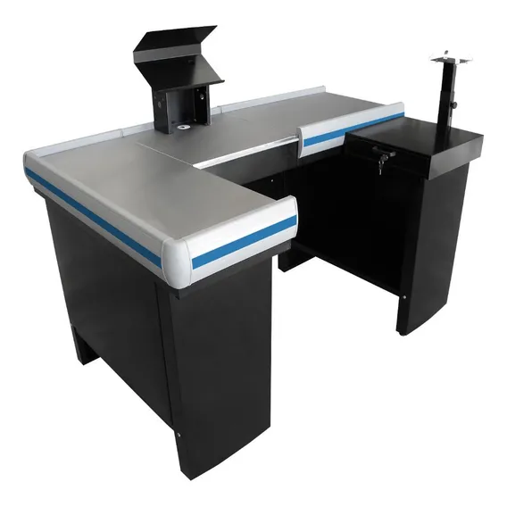 Checkout Caixa De Supermercado 1,50 Kit Para Automação Innal Cor Preto Perfil Azul Foto 1