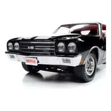 Chevrolet Chevelle Ss 1970 Muscle Machines 1:18 Autoworld Foto mini 2