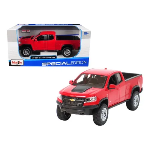 Chevrolet Colorado ZR2 2017 1/27 Maisto Cor Vermelha Foto 1