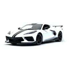 Chevrolet Corvette Stingray Coupe 2020 Branco 1:18 Maisto Foto mini 1