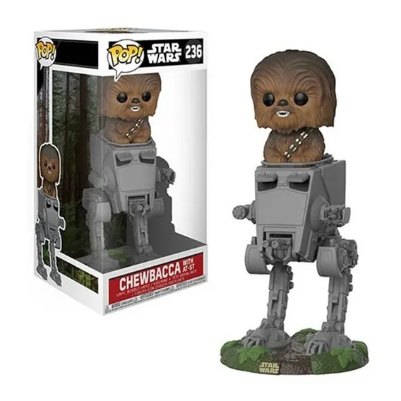Chewbacca With At-st Pop Funko #236 - Super Sized 15 Cm Foto 1