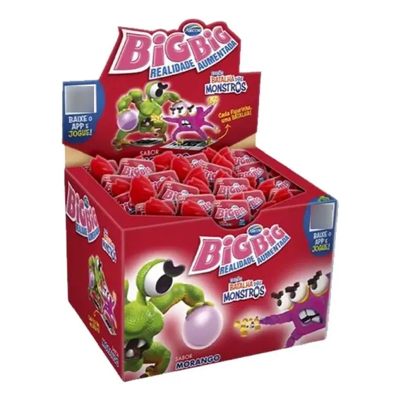 Chiclete Big Big Morango C/100un - Arcor Foto 1