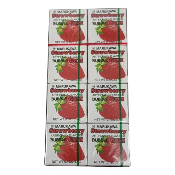 Chiclete Japonês De Morango 8 Caixinhas Marukawa Foto 1