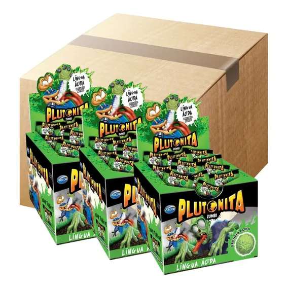 Chiclete Plutonita LĂngua Ăcida Arcor 180g Kit 10 Caixas Foto 1