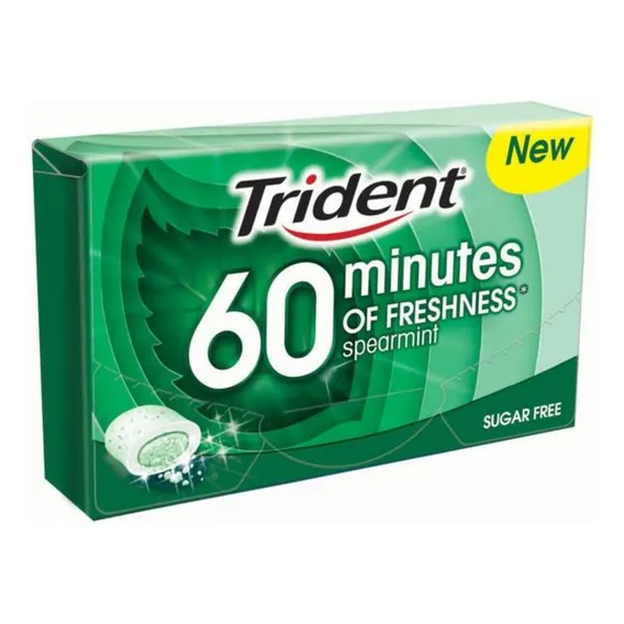 Chiclete Trident 60 Minutes Spearmint 20g Foto 1