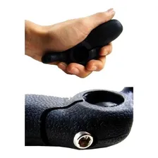 Chifre Bar End Emborrachado Ergonômico Anatômico Guidão Bike Cor Preto Foto mini  3
