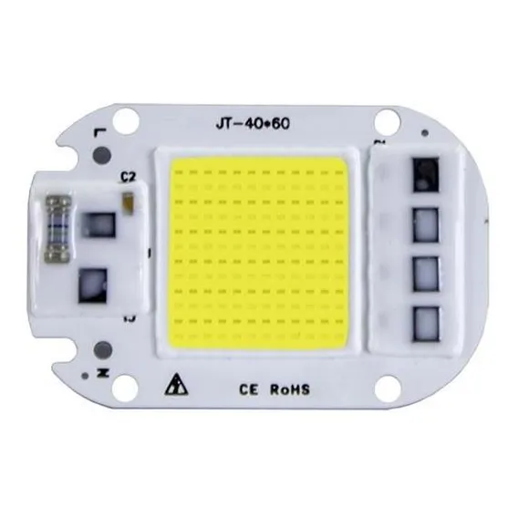 Chip Led Cob 50w 6000k Inteligente Funciona Sem Reator 127v Foto 1