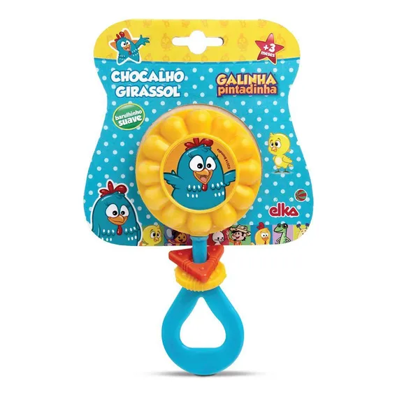 Chocalho Girassol Galinha Pintadinha 907 - Elka Foto 1