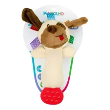 Chocalho Pelucia Bichinhos Com Buzina Mordedor Cor Cachorro Foto  mini 1