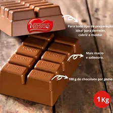 Chocolate Ao Leite Nestle 1kg Barra Chocolate Nestlé Foto mini 3