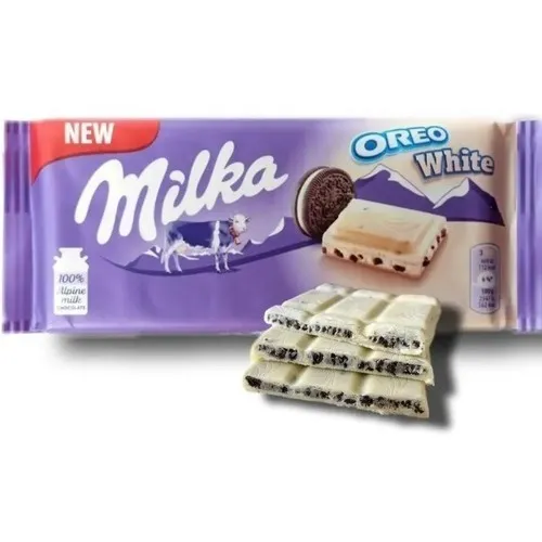 Chocolate Branco Milka Oreo 100g - Milka Oreo White Foto 1