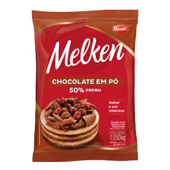 Chocolate Em P贸 50% Cacau Melken 1,050kg Foto 1