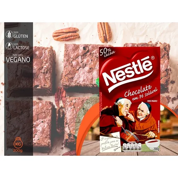 Chocolate Em Pó Solúvel Padre Frades 50% Cacau Nestle 200g Foto 1