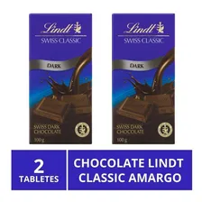 Chocolate Lindt Classic, Amargo, 2 Barras De 100g Foto  mini 1