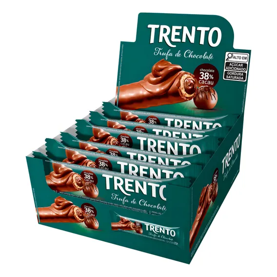 Chocolate Trento Trufa Chocolate Caixa 16un X 32g Peccin Foto 1