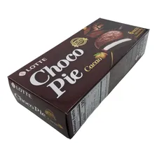 Chocopie Alfajor Cacau Premium Coreano Lotte 6 Unid Foto mini 2