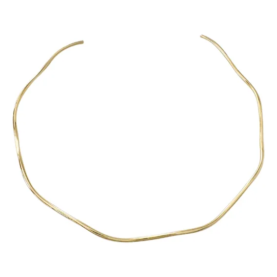 Choker Aro Ondulado Aberto Banhado A Ouro Foto 1