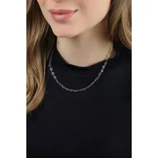 Choker colar corrente gargantilha coração prata 925 45 cm cor prateado Foto mini 2