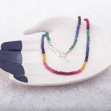 Choker Rainbow Pedras Preciosas Esmeraldas Rubi E Safiras Foto mini 2
