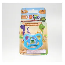 Chupeta Assimétrica Bebe Bico Silicone Ortodontica + 6m Cefisa Dino Azul Foto mini 2