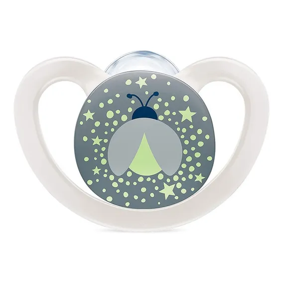 Chupeta Bico Silicone Nuk Sp Glow T1 0-6m Joaninha Foto 1