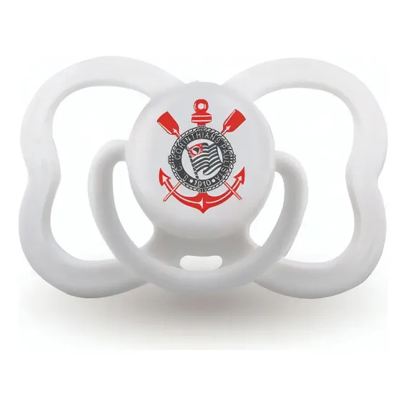 Chupeta Corinthians Bico Assimétrico Tam1 Kids Gol Oficial Foto 1