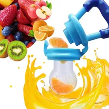 Chupeta Mordedora Frutas Alimentar Bebê Bico Silicone Foto mini  2
