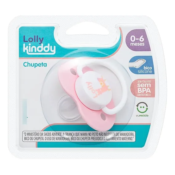 Chupeta Orto Raposa 0-6 Meses - Lolly Kinddy Foto 1