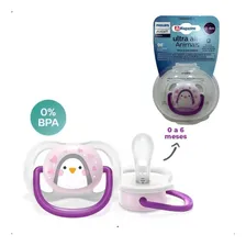 Chupeta Philips Avent Ultra Air 0 a 6 Meses Rosa Pinguim Foto mini  3
