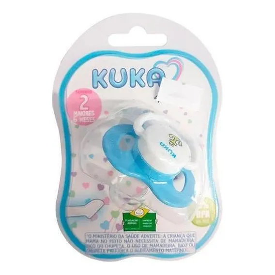 Chupeta Plus Kuka Bico Em Silicone Tamanho 2 Estampada Azul Foto 1