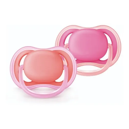 Chupeta Ultra Air Avent Dupla Lisa 6-18m Menina Foto 1